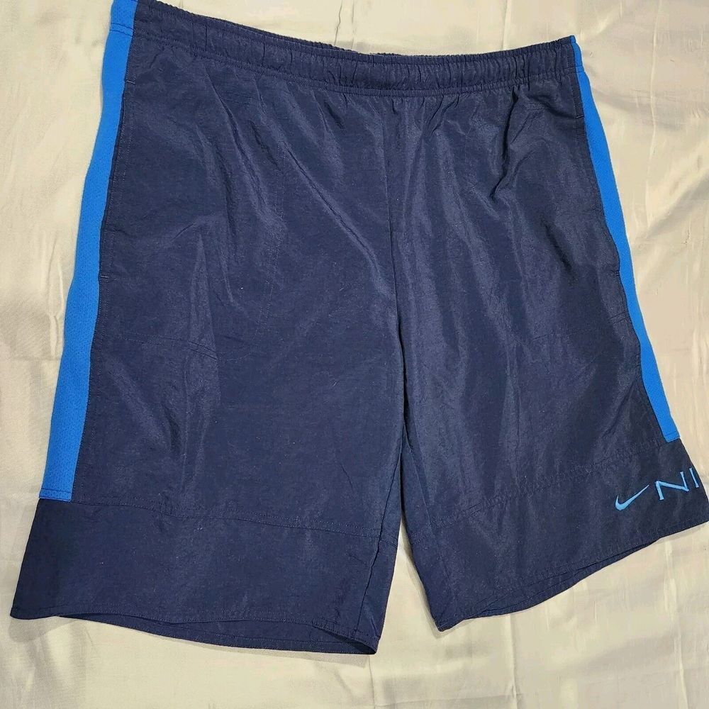 Vintage Nike Swim Trunks Men L *READ* Board Track Shorts Mesh Lined Y2K Spellout